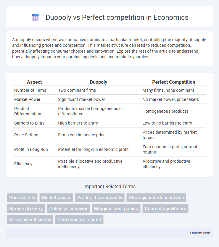 Perfect competition vs Duopoly in Economics - What is The Difference?