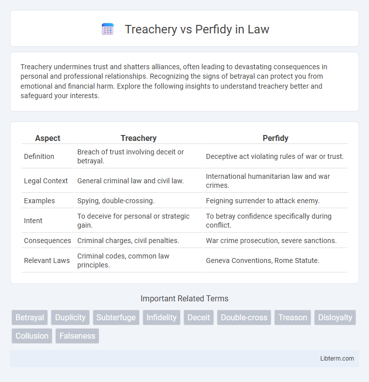 Perfidy vs Treachery in Law - What is The Difference?