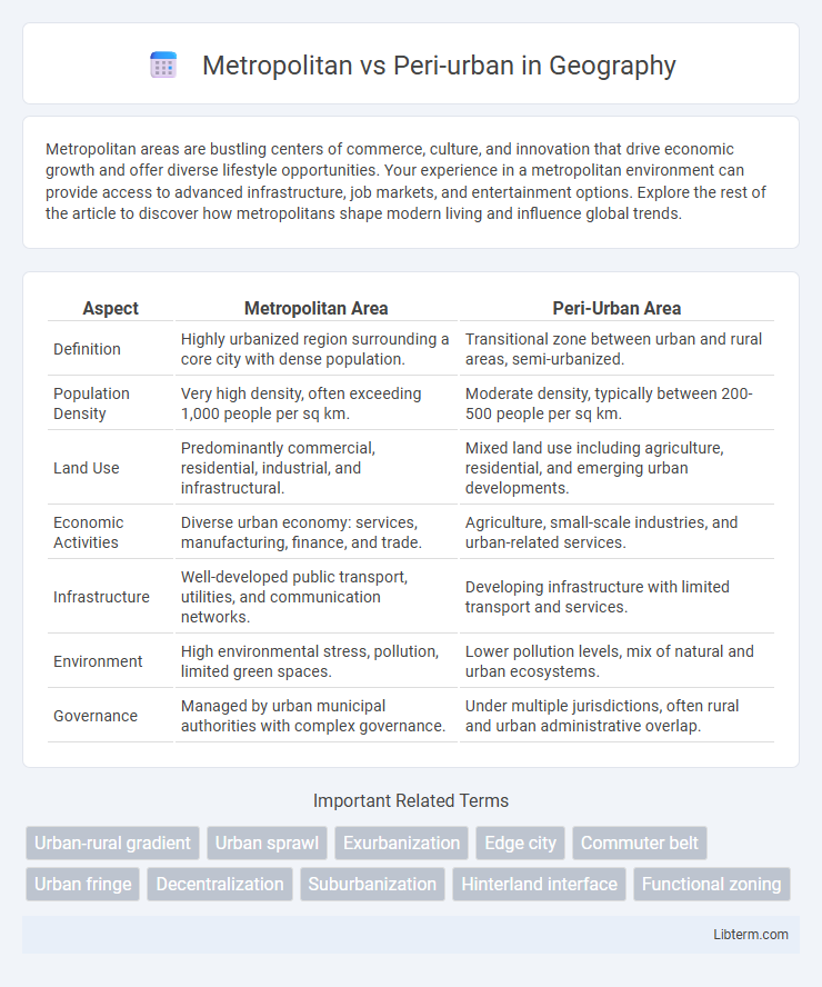 Peri-urban vs Metropolitan in Geography - What is The Difference?