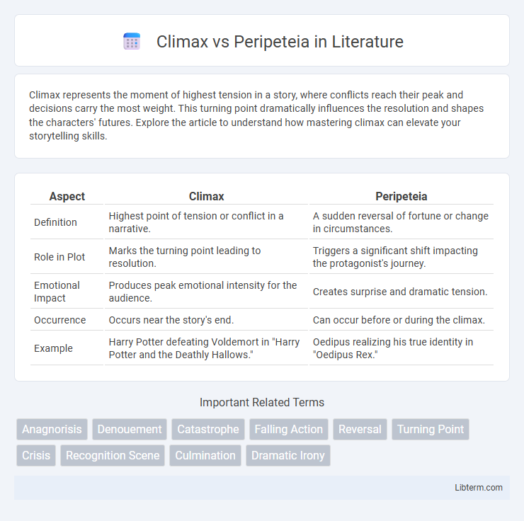 Peripeteia vs Climax in Literature - What is The Difference?