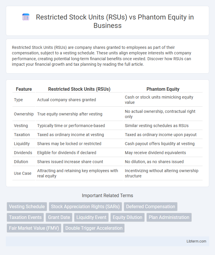 Phantom Equity vs Restricted Stock Units (RSUs) in Business - What is The Difference?