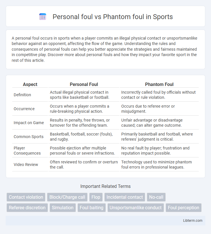 Phantom foul vs Personal foul in Sports - What is The Difference?
