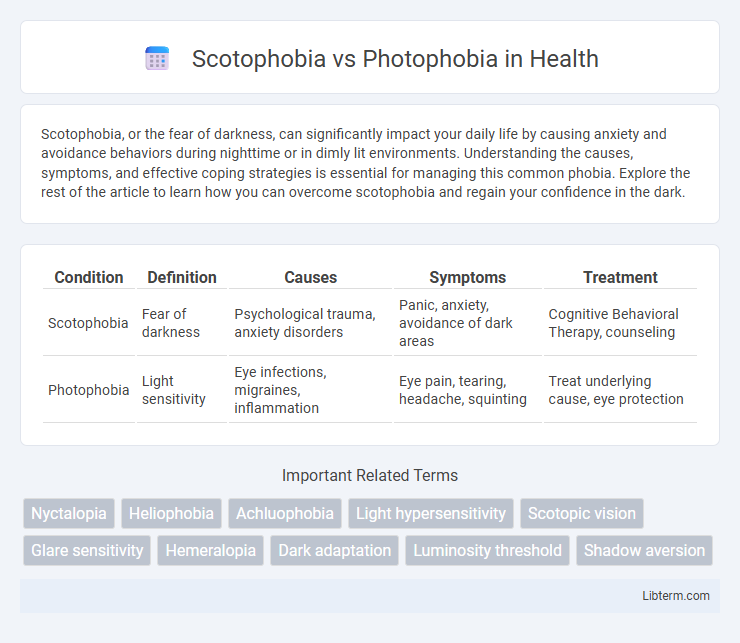 Photophobia vs Scotophobia in Health - What is The Difference?