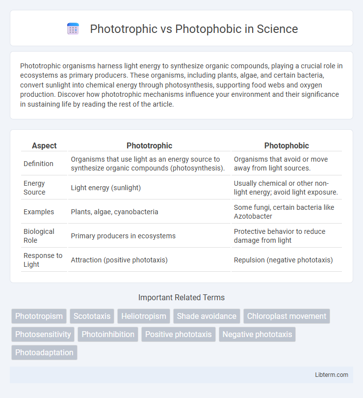 Photophobic vs Phototrophic in Science - What is The Difference?