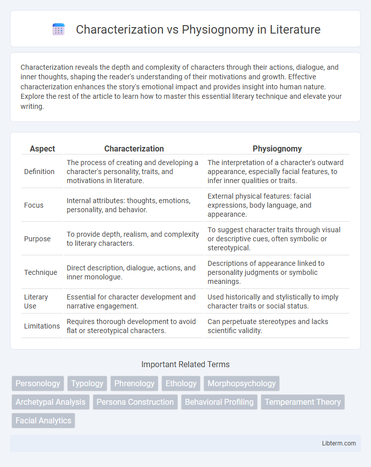Physiognomy vs Characterization in Literature - What is The Difference?