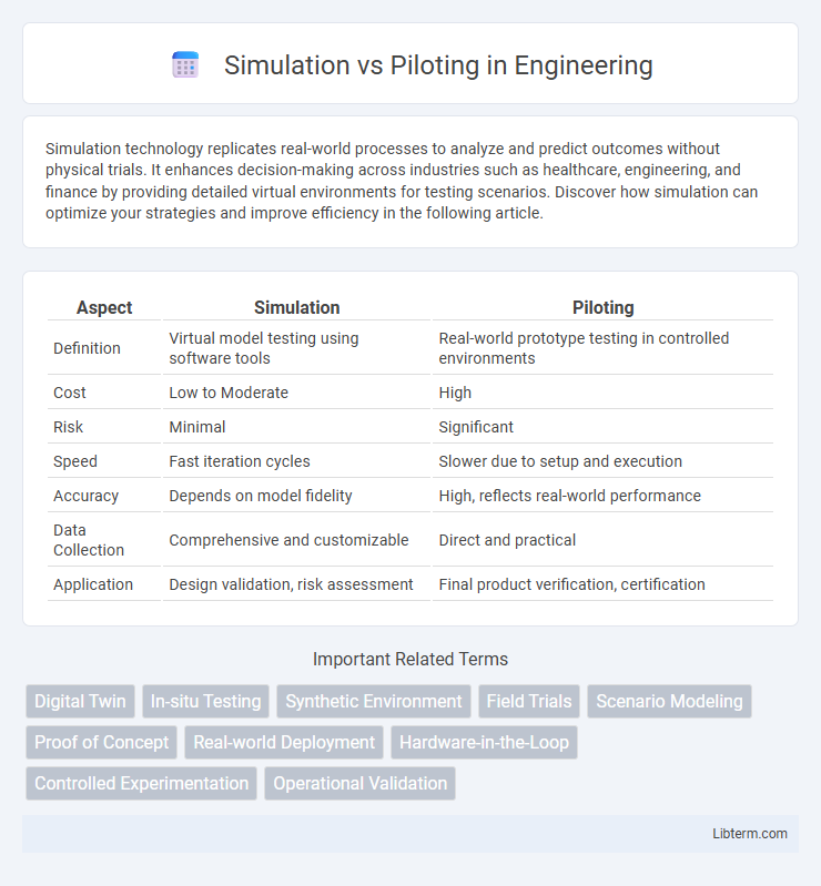 Piloting vs Simulation in Engineering - What is The Difference?