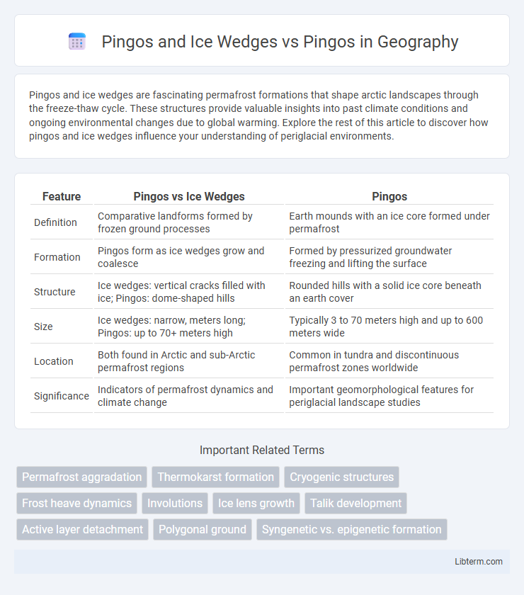 Pingos vs Pingos and Ice Wedges in Geography - What is The Difference?