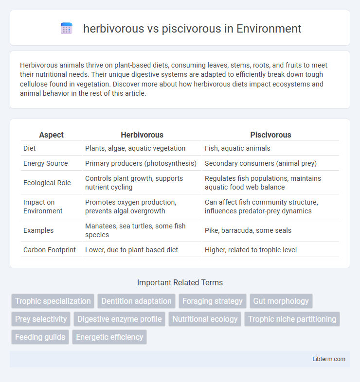 piscivorous vs herbivorous in Environment - What is The Difference?