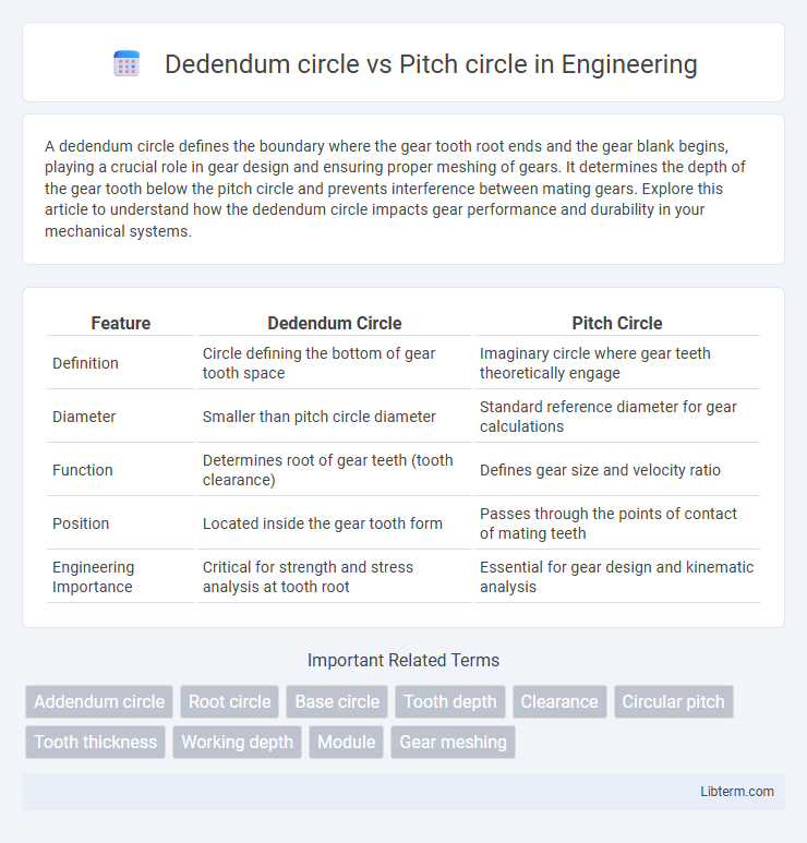 Pitch circle vs Dedendum circle in Engineering - What is The Difference?