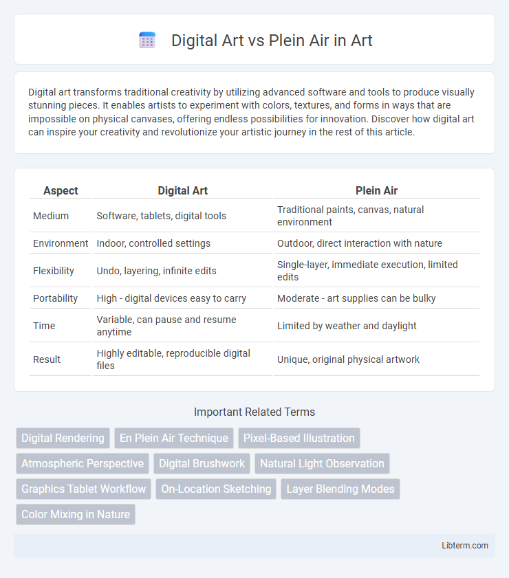 Plein Air vs Digital Art in Art - What is The Difference?