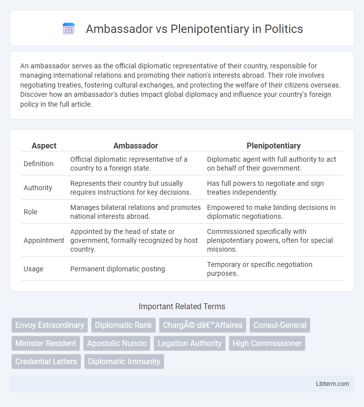 Plenipotentiary vs Ambassador in Politics - What is The Difference?