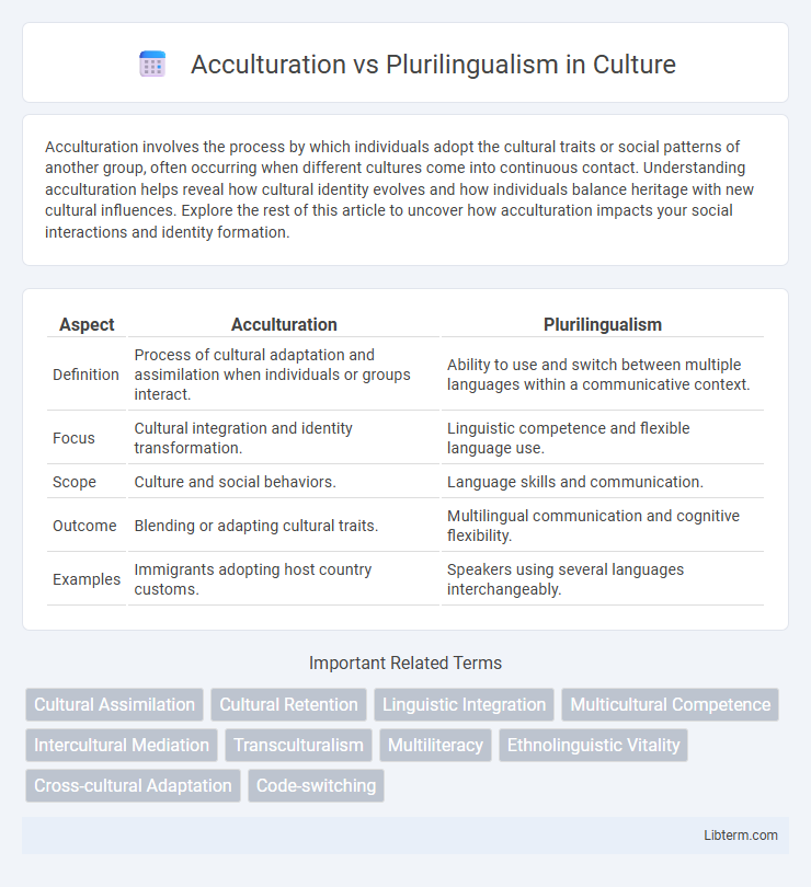 Plurilingualism vs Acculturation in Culture - What is The Difference?