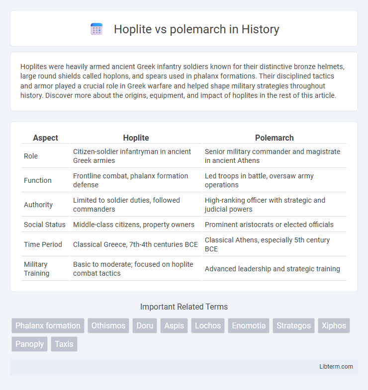 polemarch vs Hoplite in History - What is The Difference?