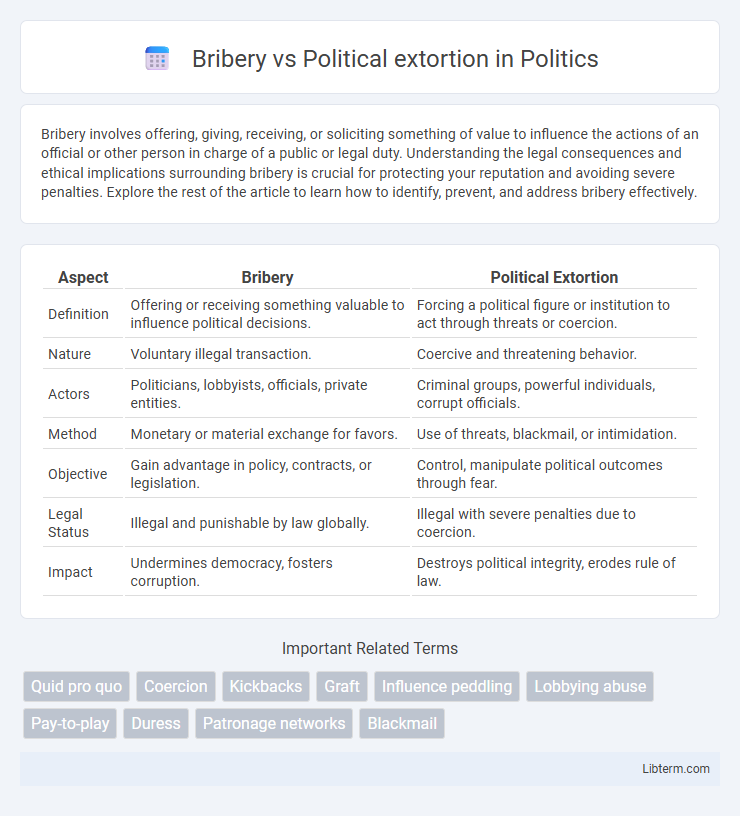 Political extortion vs Bribery in Politics - What is The Difference?