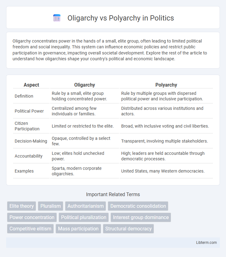 Polyarchy vs Oligarchy in Politics - What is The Difference?