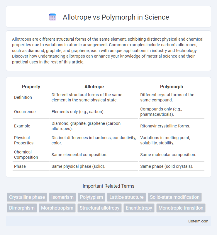 Polymorph vs Allotrope in Science - What is The Difference?