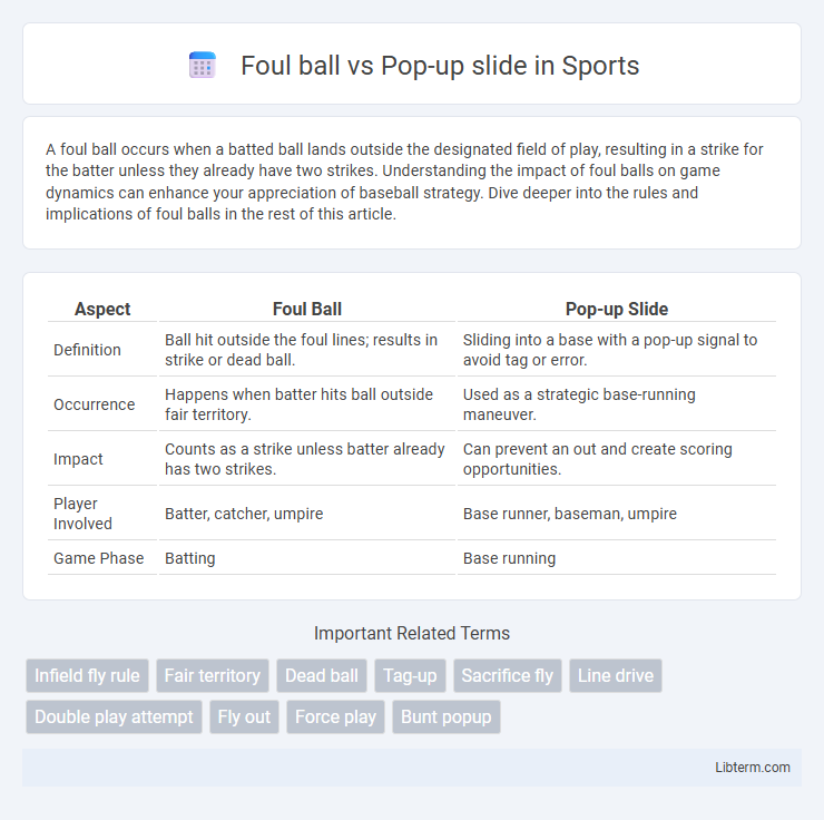Pop-up slide vs Foul ball in Sports - What is The Difference?