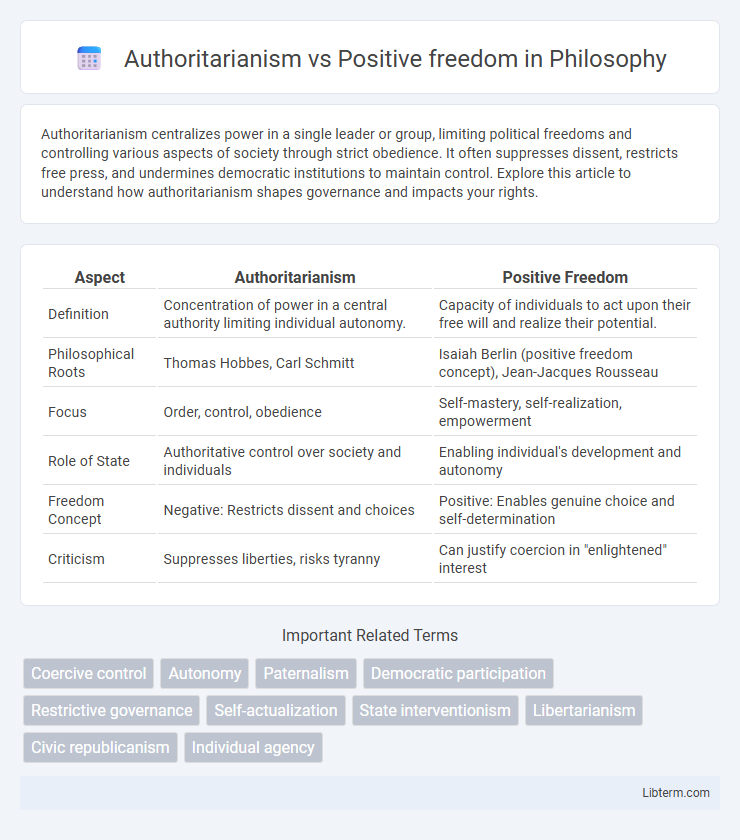 Positive freedom vs Authoritarianism in Philosophy - What is The Difference?