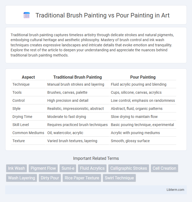 Pour Painting vs Traditional Brush Painting in Art - What is The Difference?
