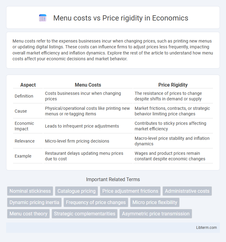 Price rigidity vs Menu costs in Economics - What is The Difference?