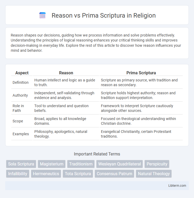 Prima Scriptura vs Reason in Religion - What is The Difference?