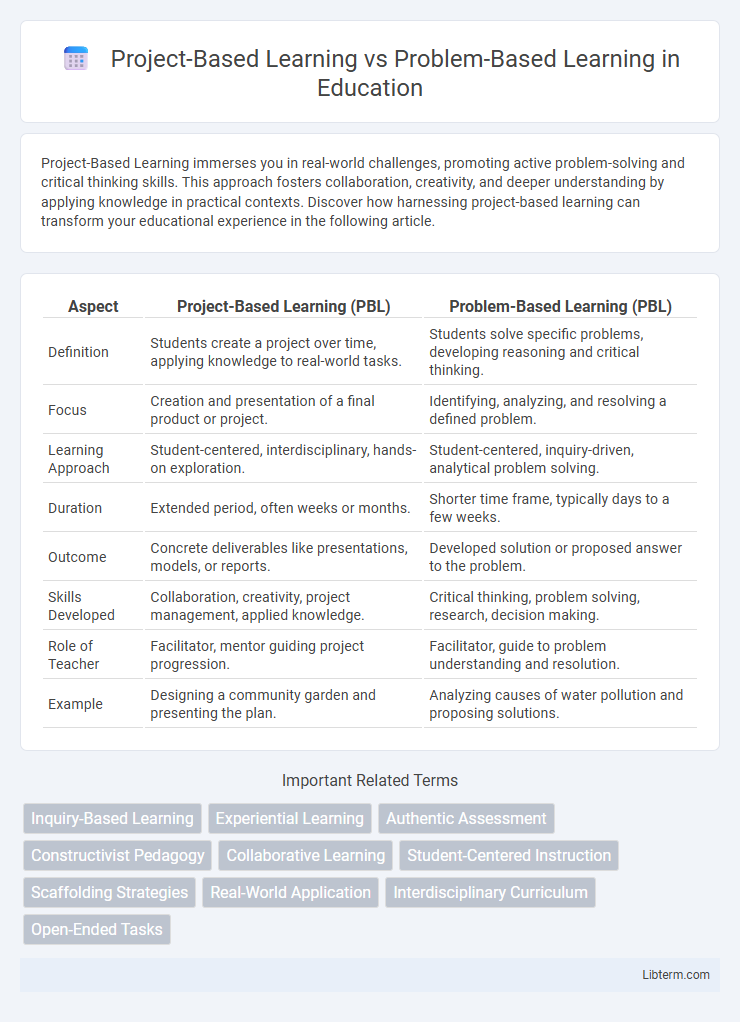Problem-Based Learning vs Project-Based Learning in Education - What is The Difference?