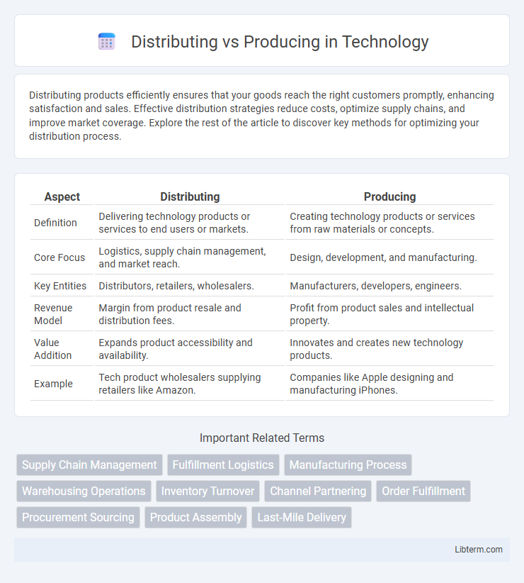 Producing vs Distributing in Technology - What is The Difference?