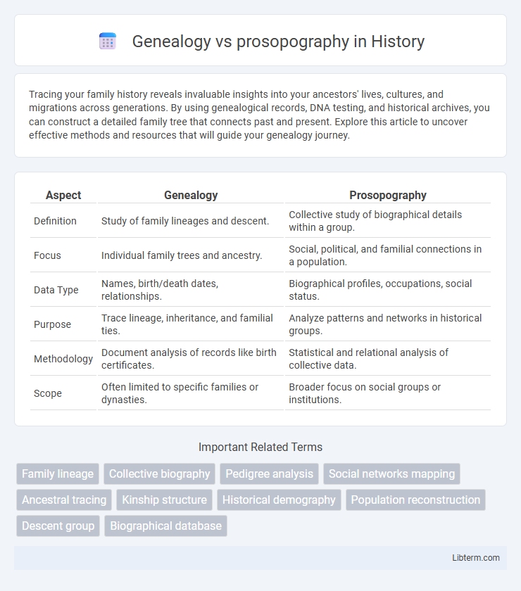 prosopography vs Genealogy in History - What is The Difference?