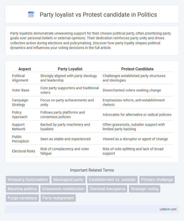 Protest candidate vs Party loyalist in Politics - What is The Difference?