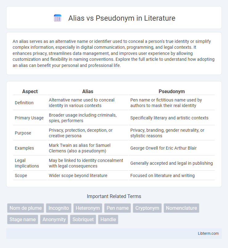 Pseudonym vs Alias in Literature - What is The Difference?