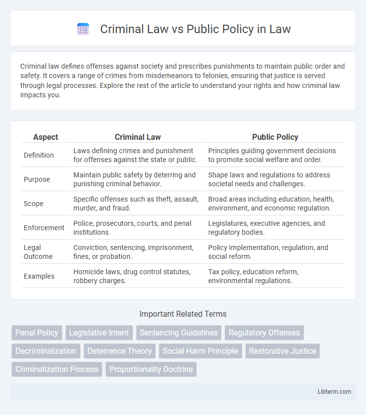 Public Policy vs Criminal Law in Law - What is The Difference?