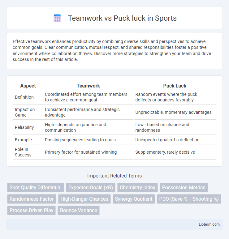 Puck luck vs Teamwork in Sports - What is The Difference?