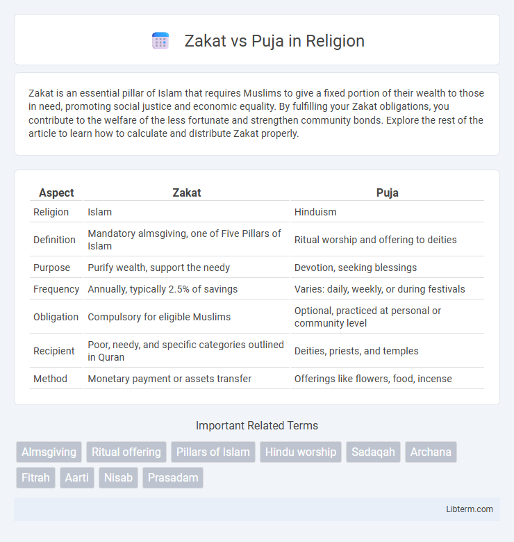 Puja vs Zakat in Religion - What is The Difference?