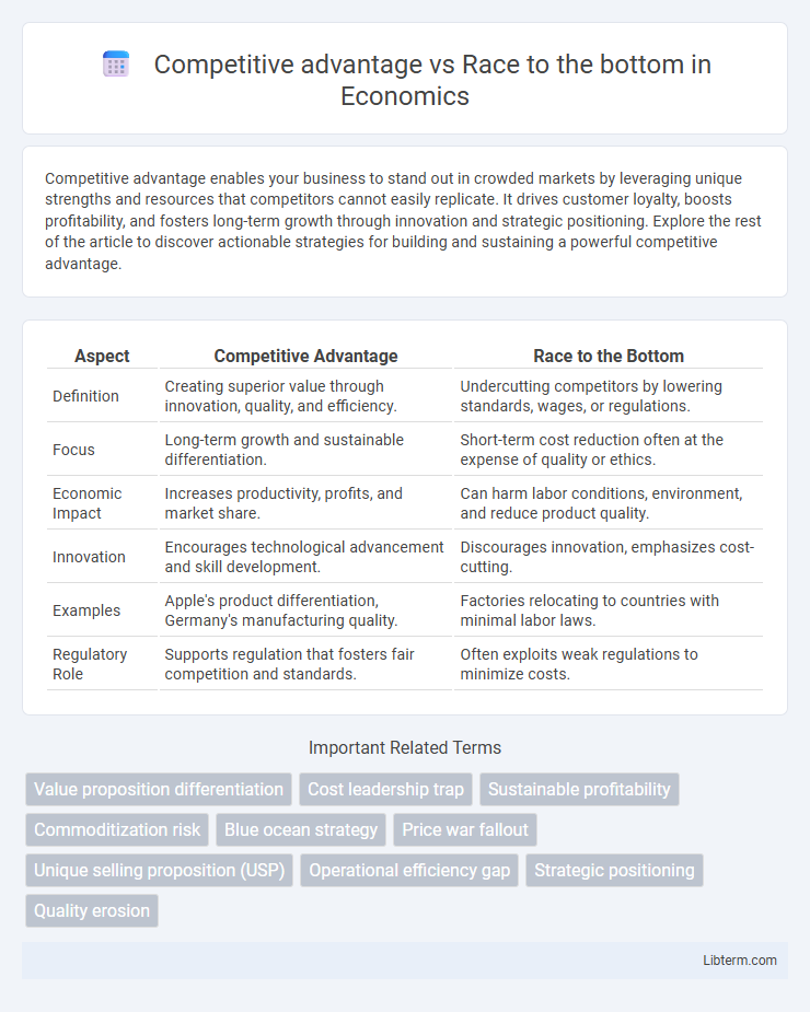 Race to the bottom vs Competitive advantage in Economics - What is The Difference?