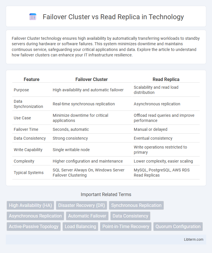 Read Replica vs Failover Cluster in Technology - What is The Difference?