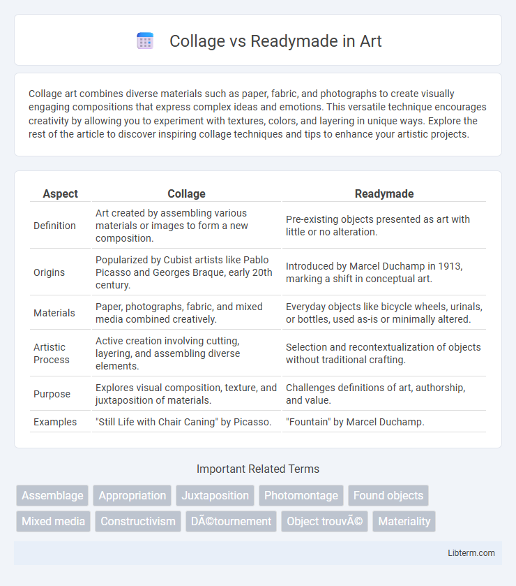 Readymade vs Collage in Art - What is The Difference?