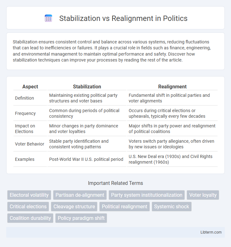 Realignment vs Stabilization in Politics - What is The Difference?