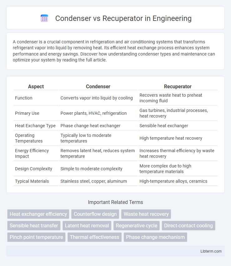 Recuperator vs Condenser in Engineering - What is The Difference?