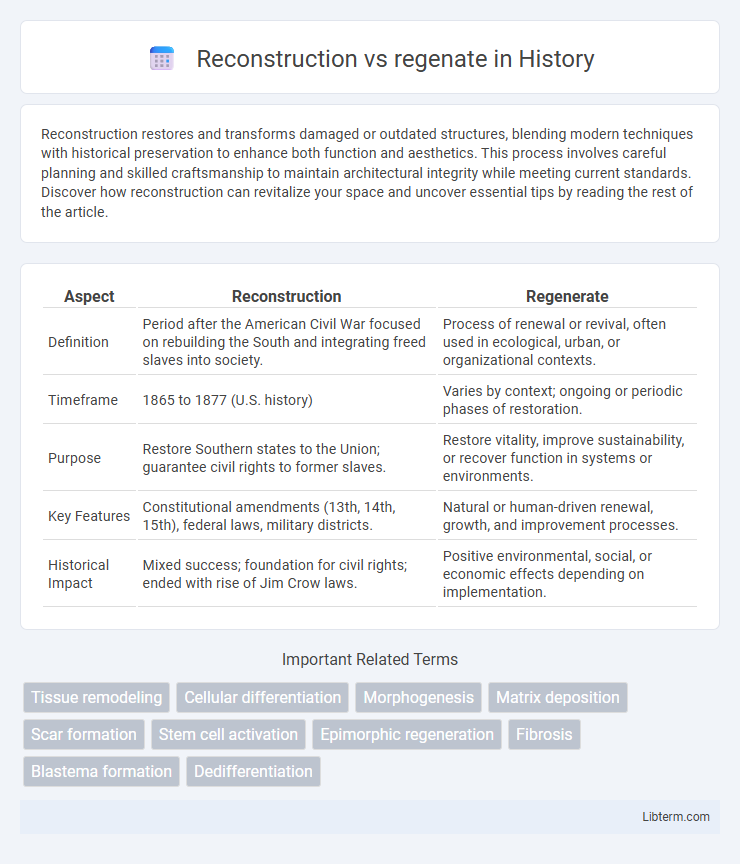 regenate vs Reconstruction in History - What is The Difference?
