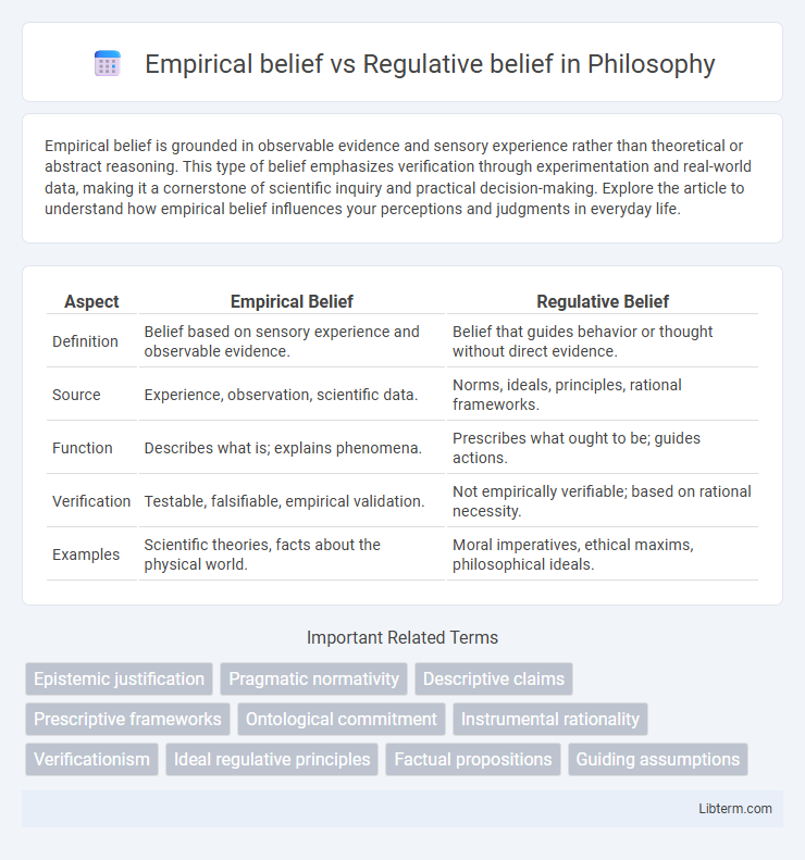 Regulative belief vs Empirical belief in Philosophy - What is The Difference?