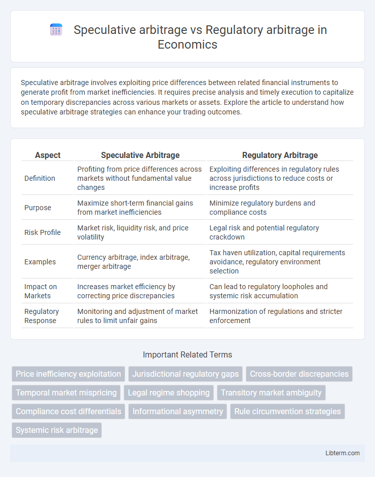 Regulatory arbitrage vs Speculative arbitrage in Economics - What is The Difference?