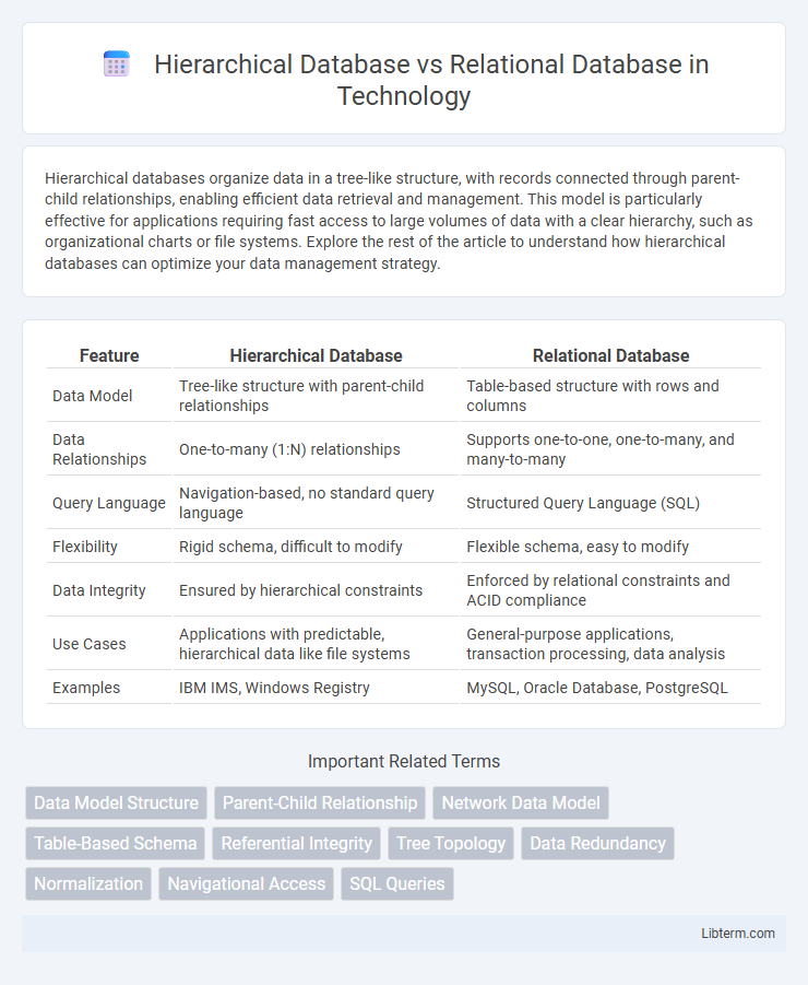 Relational Database vs Hierarchical Database in Technology - What is The Difference?