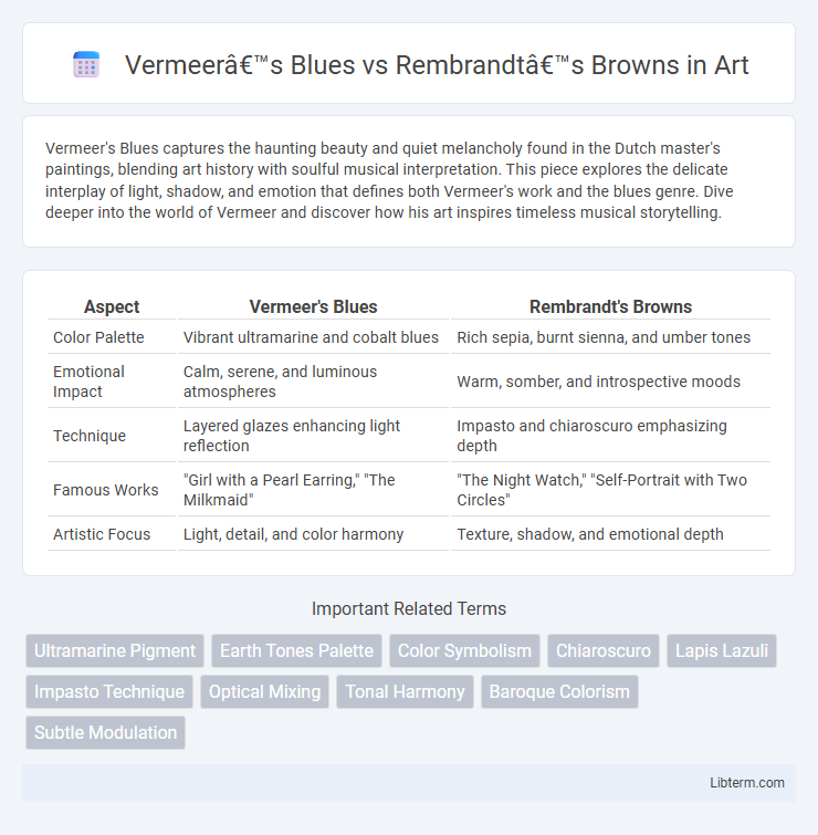 Rembrandt’s Browns vs Vermeer’s Blues in Art - What is The Difference?