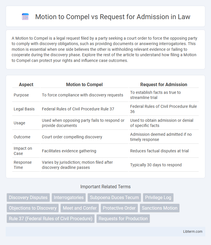Request for Admission vs Motion to Compel in Law - What is The Difference?