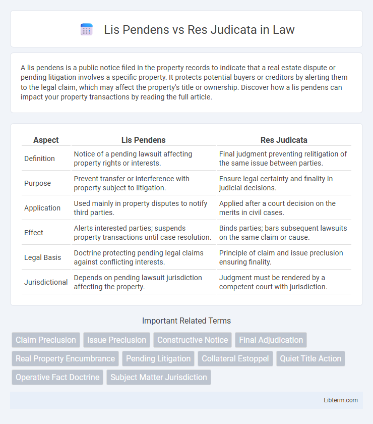 Res Judicata vs Lis Pendens in Law - What is The Difference?