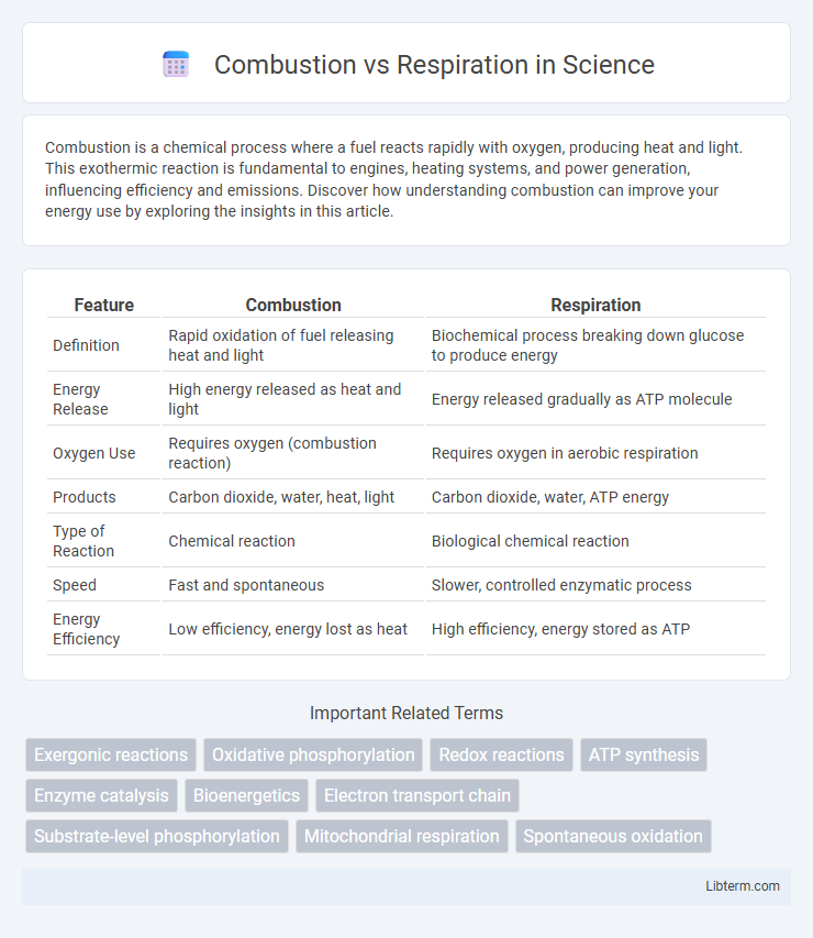 Respiration vs Combustion in Science - What is The Difference?