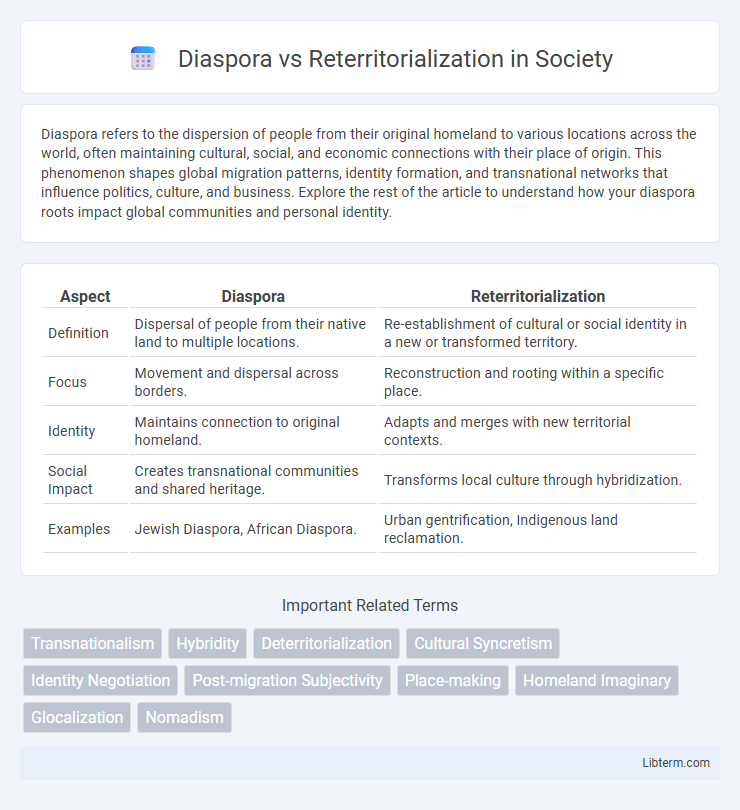 Reterritorialization vs Diaspora in Society - What is The Difference?