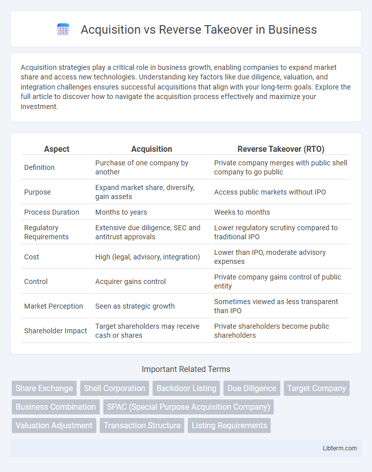 Reverse Takeover vs Acquisition in Business - What is The Difference?