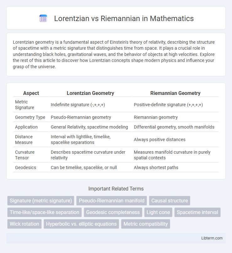 Riemannian vs Lorentzian in Mathematics - What is The Difference?