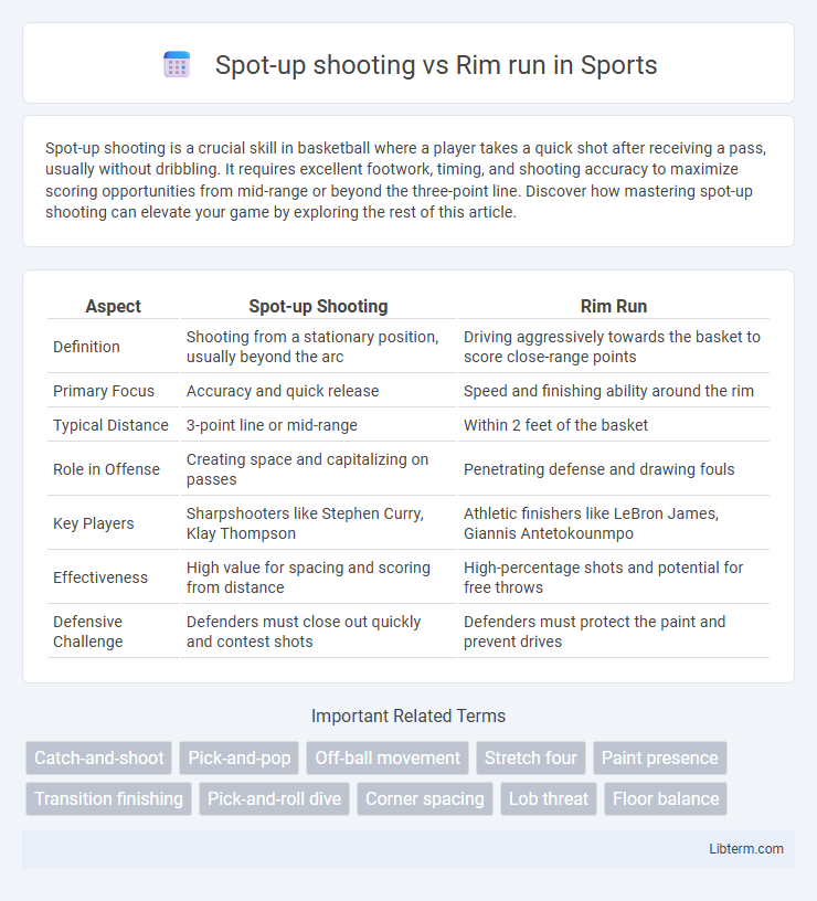 Rim run vs Spot-up shooting in Sports - What is The Difference?